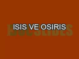 ISIS VE OSIRIS