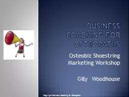 Business coaching for osteopaths