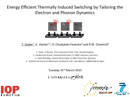 Energy Efficient Thermally Induced Switching by Tailoring t