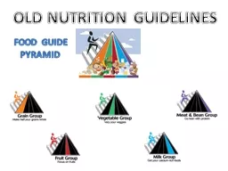OLD  NUTRITION GUIDELINES