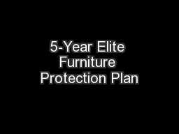 5-Year Elite Furniture Protection Plan
