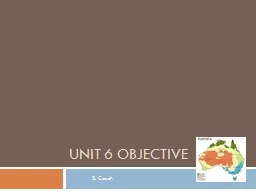 Unit 6 Objective