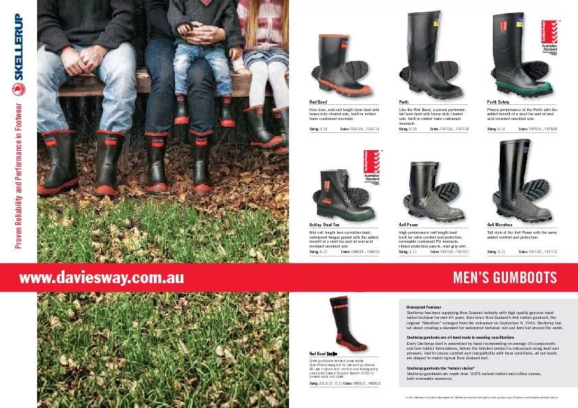 • www.skellerupfootwear.comIn the interests of product developm