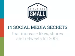 14 SOCIAL MEDIA SECRETS