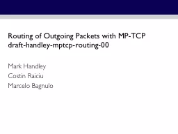 Routing of Outgoing Packets with MP-TCP