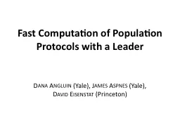 Fast Computation of Population Protocols with a Leader