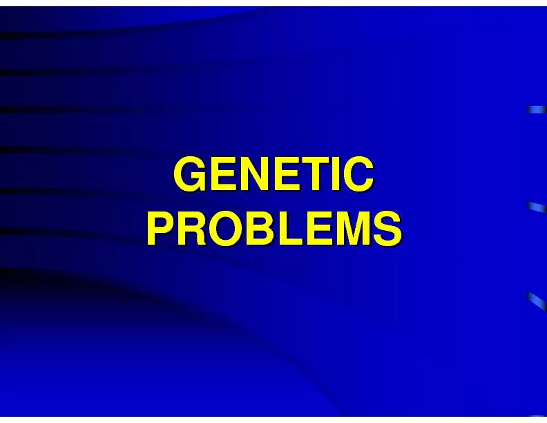 GENETICGENETICPROBLEMS