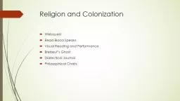 Religion and Colonization