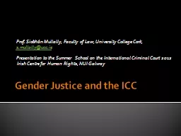 Gender Justice and the ICC