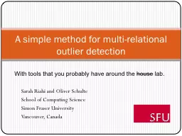 A simple method for multi-relational outlier detection