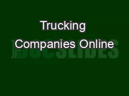 Trucking Companies Online