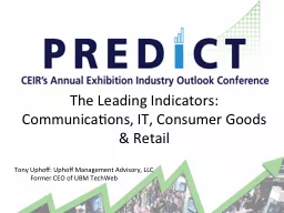 The Leading Indicators: Communications, IT, Consumer Goods