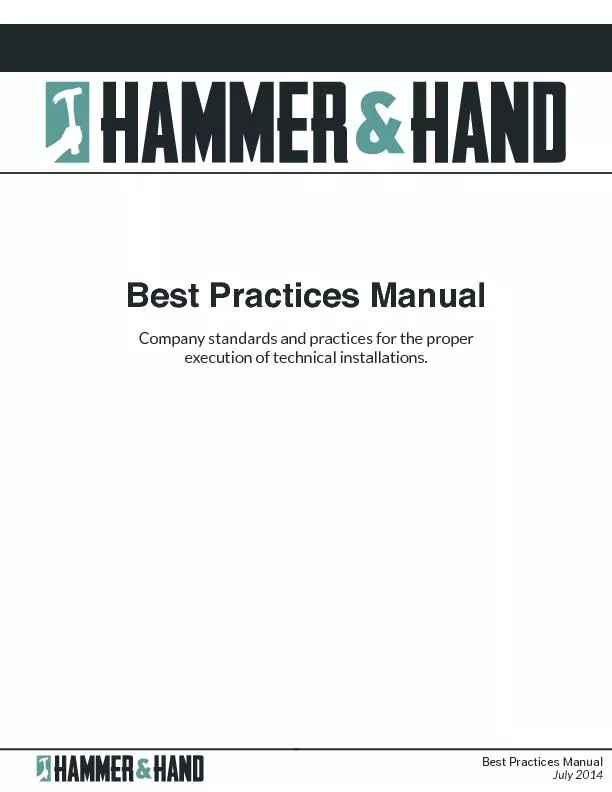 Best Practices ManualJuly 2014