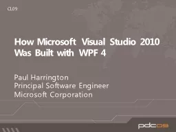 How Microsoft Visual Studio 2010 Was Built with WPF 4