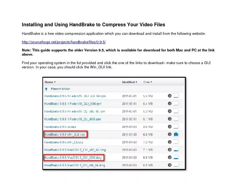 Installing and Using HandBrake to Compress Your Video FilesHandBrake i