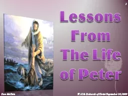 Lessons From The Life of Peter