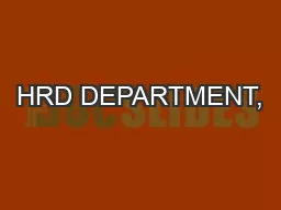 HRD DEPARTMENT,