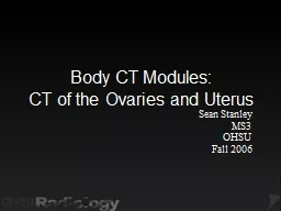 Body CT Modules: