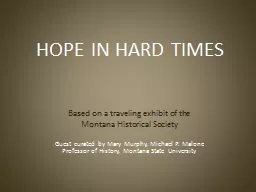 HOPE IN HARD TIMES