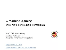 5 . Machine Learning