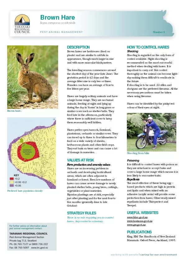 Predicted hare population densityDESCRIPTION Brown hares are herbivore