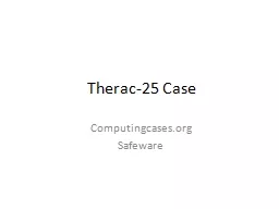 Therac-25 Case