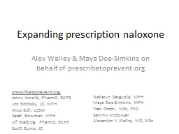 Expanding prescription naloxone