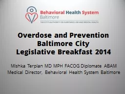 Overdose and Prevention Baltimore City