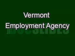 Vermont Employment Agency