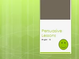 Persuasive Lessons