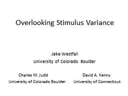 Overlooking Stimulus Variance