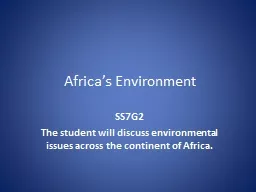 Africa’s Environment