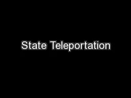 State Teleportation