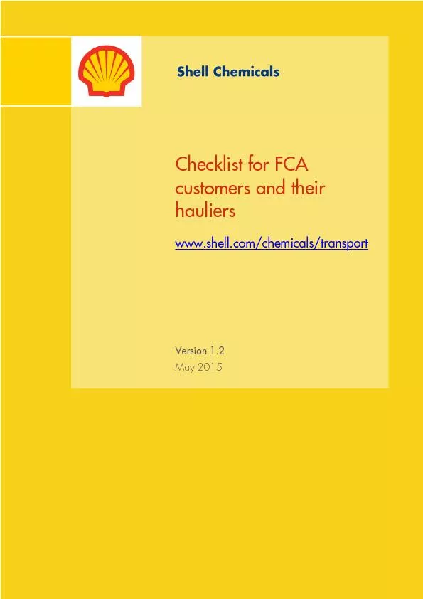 Checklist for FCA