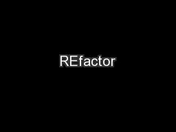 REfactor