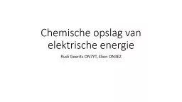 Chemische opslag van elektrische energie