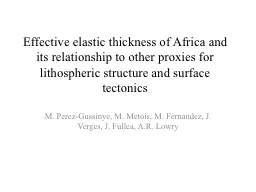 Effective elastic thickness of Africa and its relationship