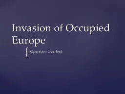 Invasion of Occupied Europe