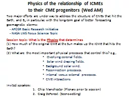 Physics of the relationship of ICMEs