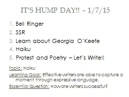 It’s hump DAY!! – 1/7/15