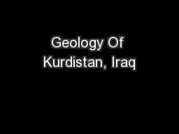 Geology Of Kurdistan, Iraq