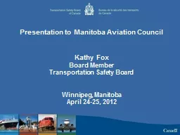 Presentation to Manitoba Aviation Council