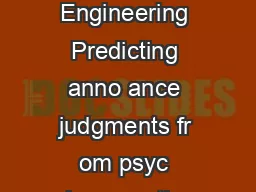 The  International Congress and Exposition on Noise Contr ol Engineering Predicting anno ance judgments fr om psyc hoacoustic metrics Identiab le ver sus neutraliz ed sounds W