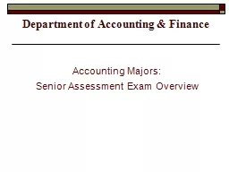 Department of Accounting & Finance