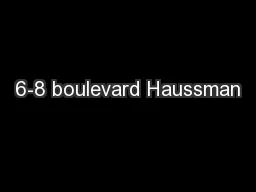 6-8 boulevard Haussman