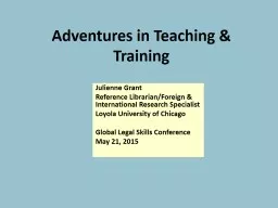Adventures in Teaching & Training