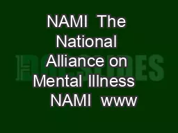 NAMI  The National Alliance on Mental Illness    NAMI  www