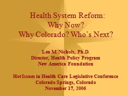 Health System Reform: