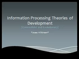 Information Processing Theories of Development