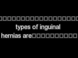 Two types of inguinal hernias are